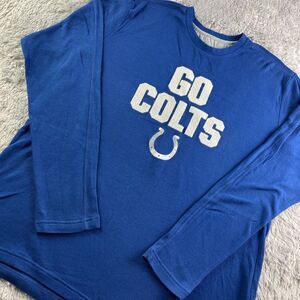 Indianapolis Colts Shirt Mens Extra Large Blue White Thermal Nike NFL Football
